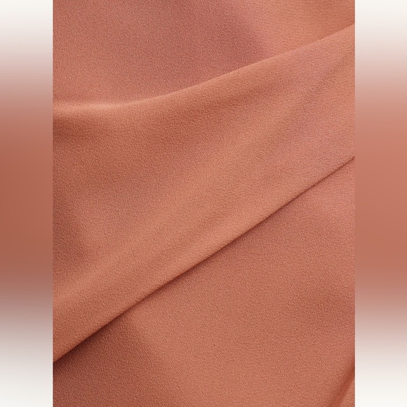 BHLDN Chloe One-Shoulder Side-Slit Georgette Bridesmaid Gown in Pink Combo - Picture 3 of 4